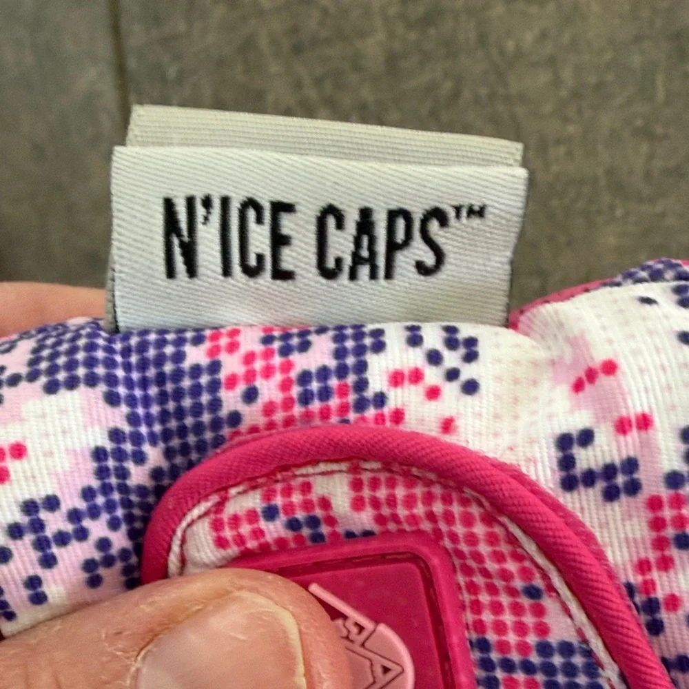 Pink and Purple Patterned Kids Mittens - perfect for skiing and snow play!